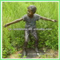 outdoor decorative cast boy bronze sculpture for sale